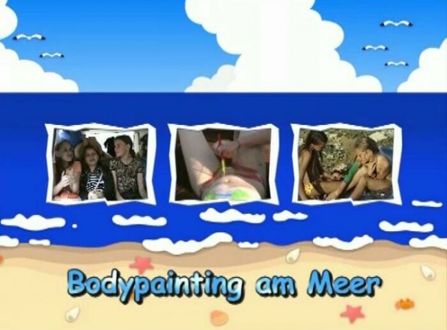 Bodypainting am Meer - Wideo młodzi nudystów | Video young nudists [Kolekcja Naturyzm]